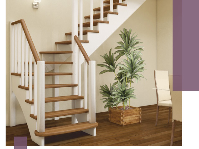 Г-образные лестницы под ключ в Ленинске-Кузнецком — изготовление и монтаж