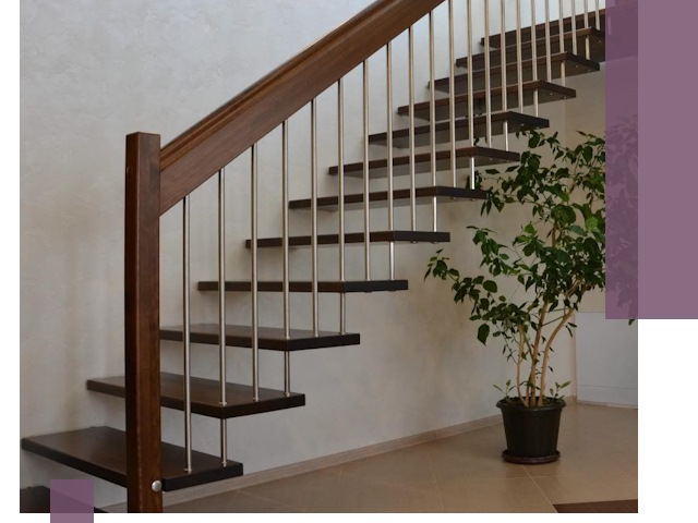 Лестницы на больцах под ключ в Ленинске-Кузнецком – изготовление и монтаж