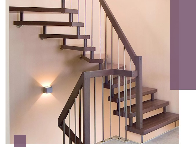 Изготовление лестниц на больцах в Ленинске-Кузнецком под ключ