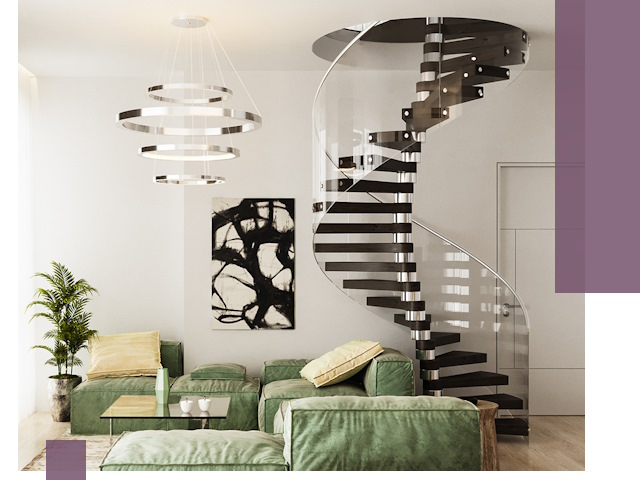 Лестницы для двухуровневой квартиры в Ленинске-Кузнецком — изготовление и монтаж