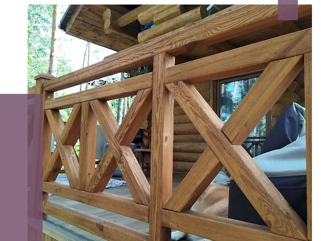 Деревянные перила под ключ в Ленинске-Кузнецком от 7666 руб. 