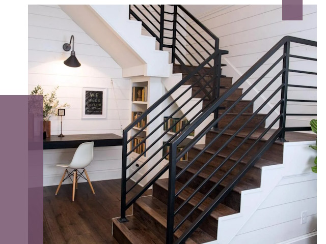 Перила для лестницы в доме в Ленинске-Кузнецком от 7410 руб. — ПРОЛЁТ-Лнн