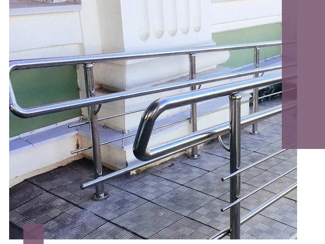 Ограждения пандусов из металла и нержавейки в Ленинске-Кузнецком