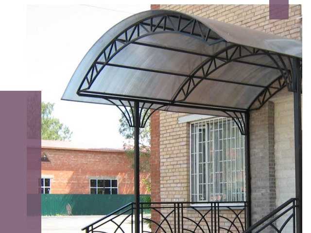 Металлические навесы и козырьки в Ленинске-Кузнецком от 12776 руб.