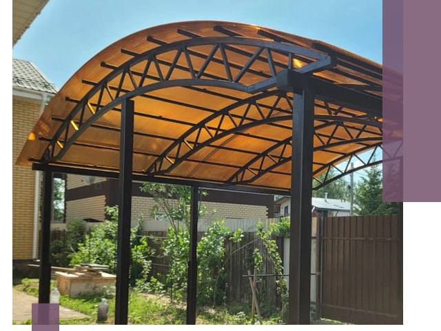 Изготовление навесов под ключ в Ленинске-Кузнецком из качественных материалов