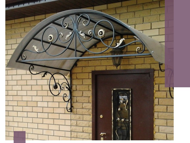 Изготовление козырьков из металла под ключ в Ленинске-Кузнецком