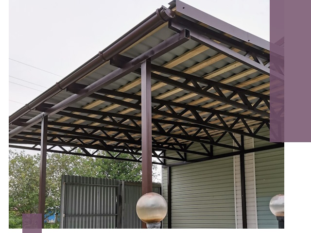 Навесы под ключ в Ленинске-Кузнецком: изготовление, монтаж и гарантия