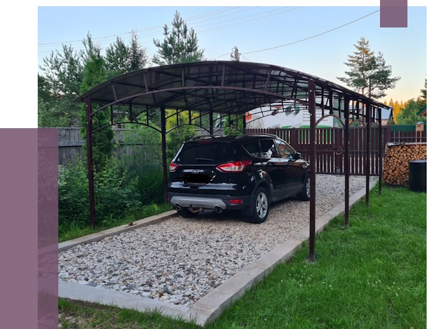 Навесы для автомобиля в Ленинске-Кузнецком от 13134 руб.  | ПРОЛЁТ-Лнн