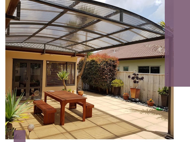 Навесы во двор под ключ в Ленинске-Кузнецком — изготовление и монтаж