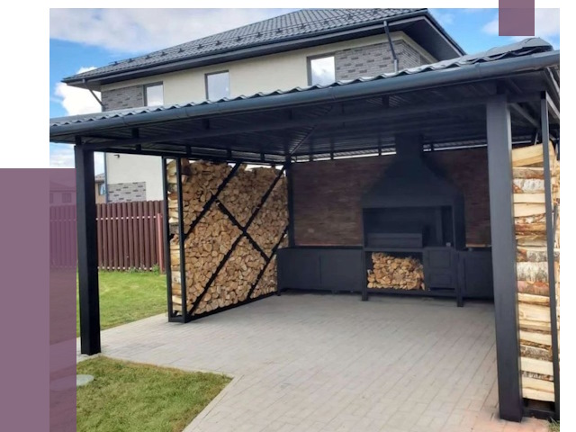 Навесы для барбекю в Ленинске-Кузнецком от 12725 руб. под ключ | ПРОЛЁТ-Лнн