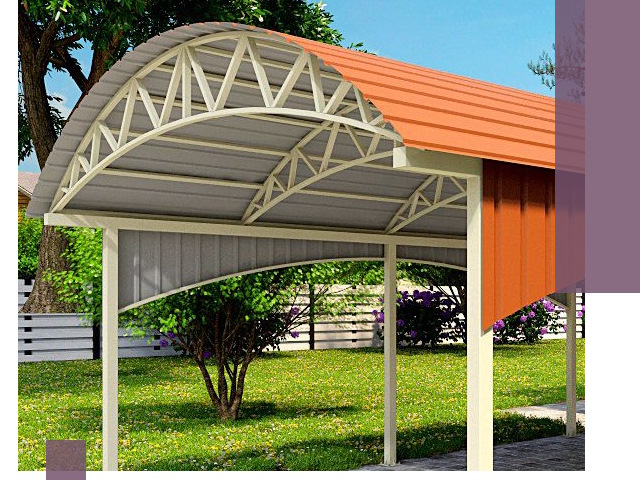 Навесы из профнастила под ключ в Ленинске-Кузнецком — установка и монтаж