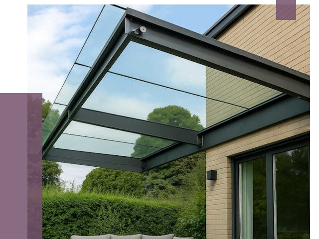 Стеклянные навесы и козырьки в Ленинске-Кузнецком от 12265 руб.