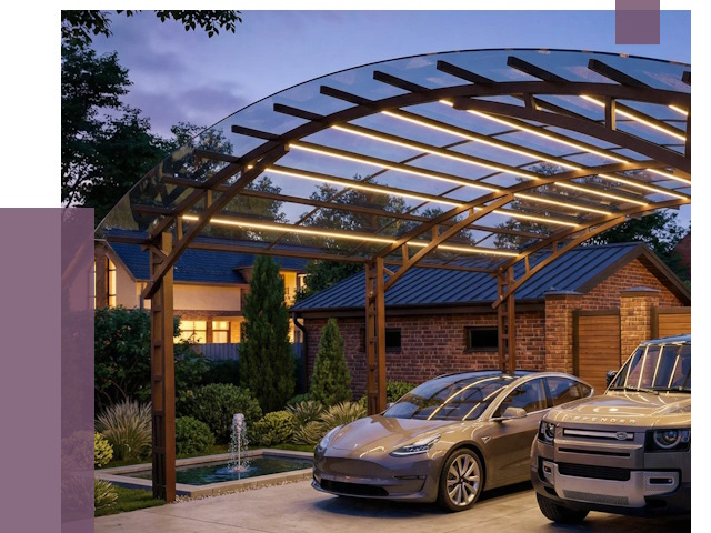 Металлические навесы в Ленинске-Кузнецком от 12674 руб. под ключ — ПРОЛЁТ-Лнн