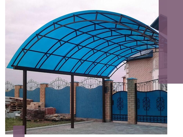Арочные навесы под ключ в Ленинске-Кузнецком — изготовление и монтаж