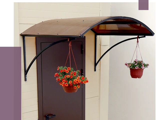 Козырьки над входом в Ленинске-Кузнецком от 14820 руб.  | ПРОЛЁТ-Лнн