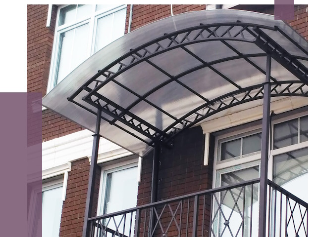 Козырьки над балконом в Ленинске-Кузнецком от 8637 руб.  | ПРОЛЁТ-Лнн