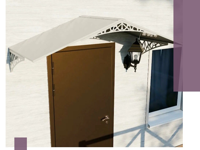 Металлические козырьки на входы и террасы в Ленинске-Кузнецком