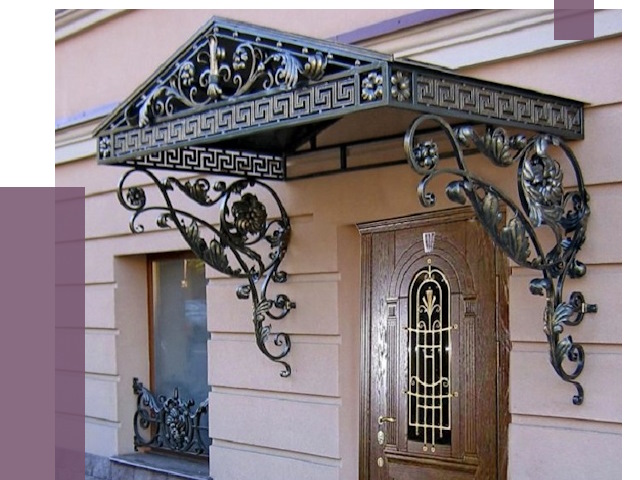 Кованые козырьки в Ленинске-Кузнецком под ключ от 12725 руб. — ПРОЛЁТ