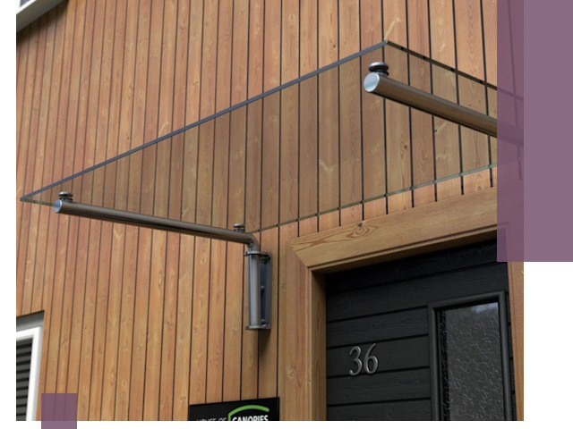 Стеклянные козырьки на входы и фасады в Ленинске-Кузнецком