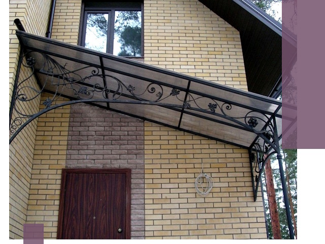 Односкатные козырьки из металла под ключ в Ленинске-Кузнецком