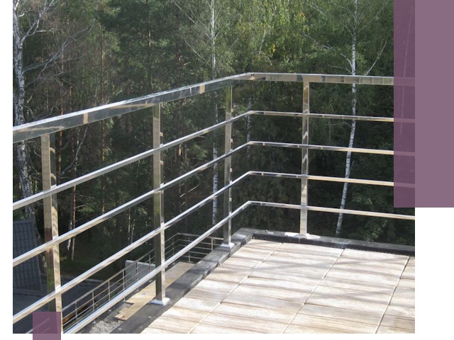 Парапеты из нержавеющей стали в Ленинске-Кузнецком — изготовление и монтаж