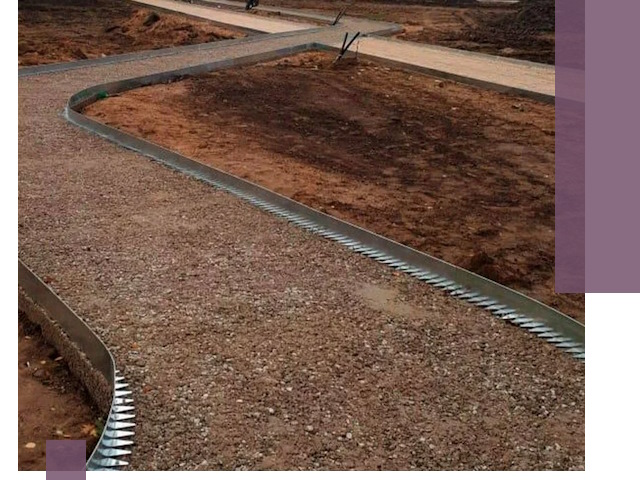 Металлические бордюры под ключ в Ленинске-Кузнецком — изготовление и монтаж